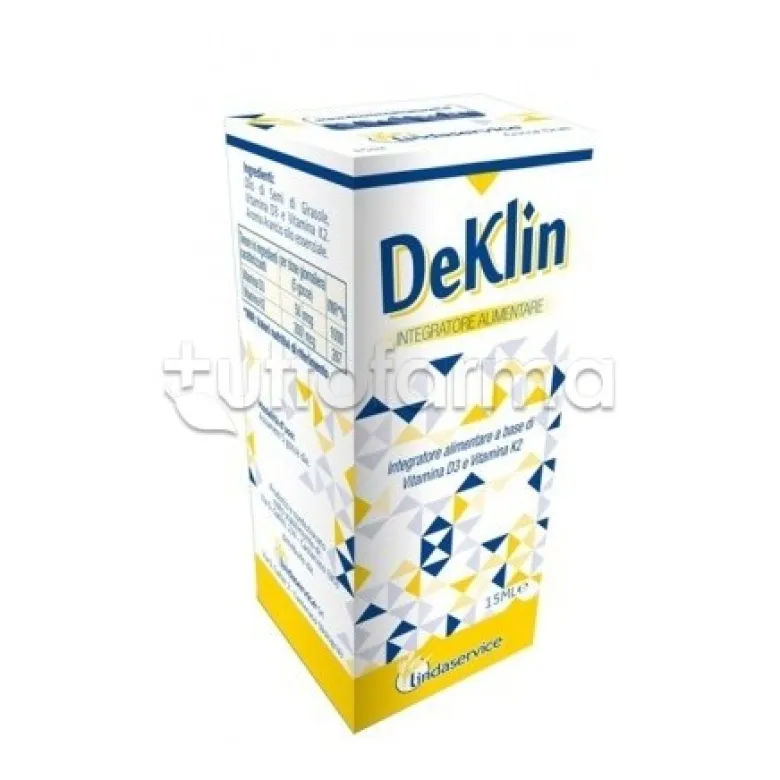 Deklin Integratore di Vitamina D3 e Vitamina K2 Gocce 15ml