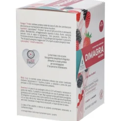 Dimagra Protein Red Fruit per Massa Muscolare 10 Bustine da 22g
