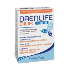 Drenlife Diur Forte Integratore Drenaggio Liquidi e Funzionalità Vie Urinarie 30 Compresse