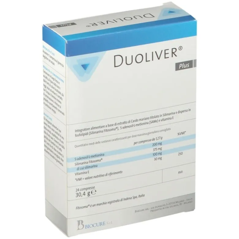 Duoliver Plus Integratore per Fegato 24 Compresse