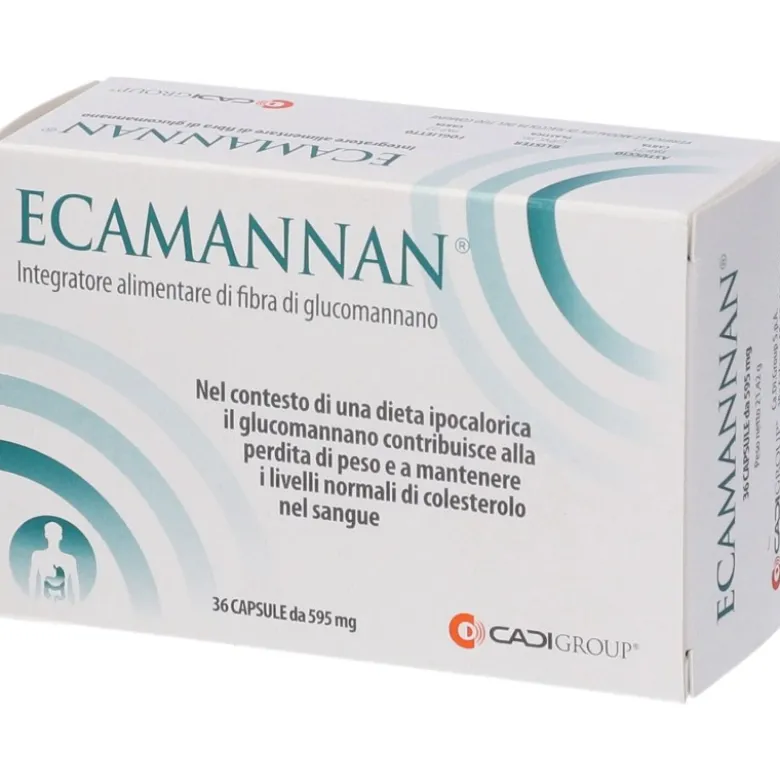 Ecamannan Integratore per Perdere Peso 36 Capsule