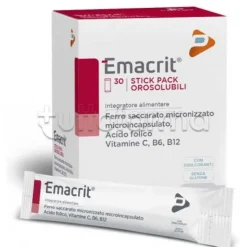 Emacrit Orosolubile Integratore di Ferro 30 Stick