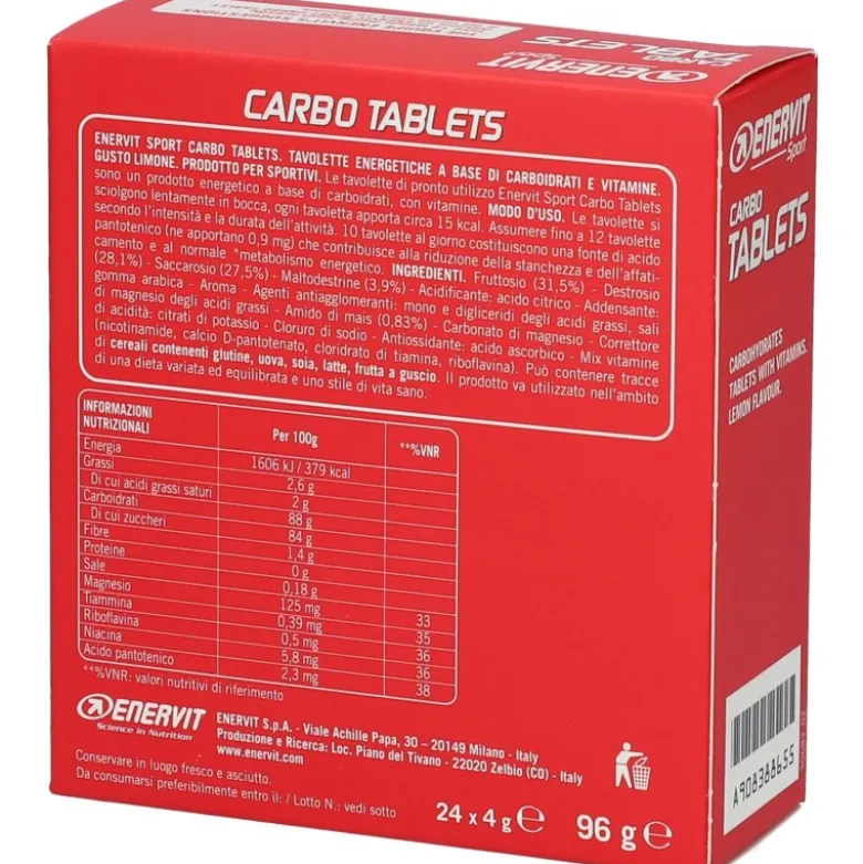 Enervit GT Carbo Tablets Sport Integratore 24 Tavolette