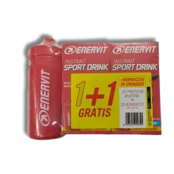 Enervit Instant Sport Drink Bevanda Sali Minerali Gusto Limone 20 Bustine + Borraccia 500 ml