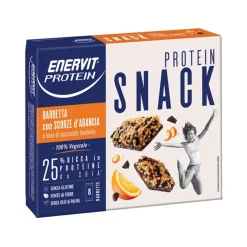 Enervit Protein Snack Gusto Scorze Arancia Vegetale 8 Barrette 27 g