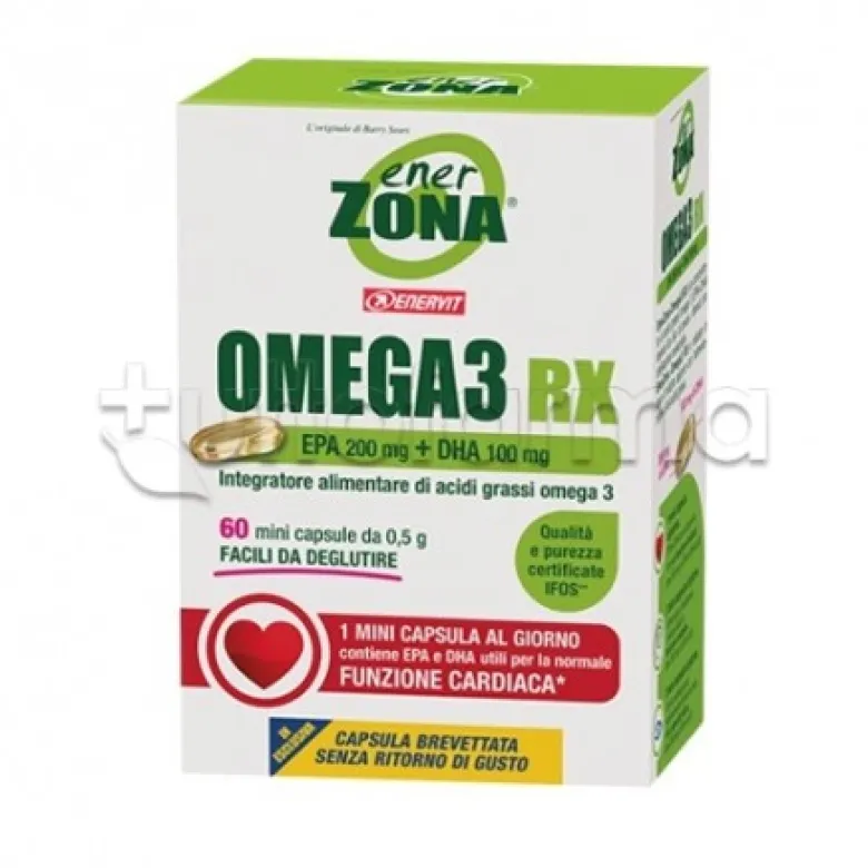 Enerzona Omega3 RX Integratore Omega3 per Benessere Cuore 60 Capsule