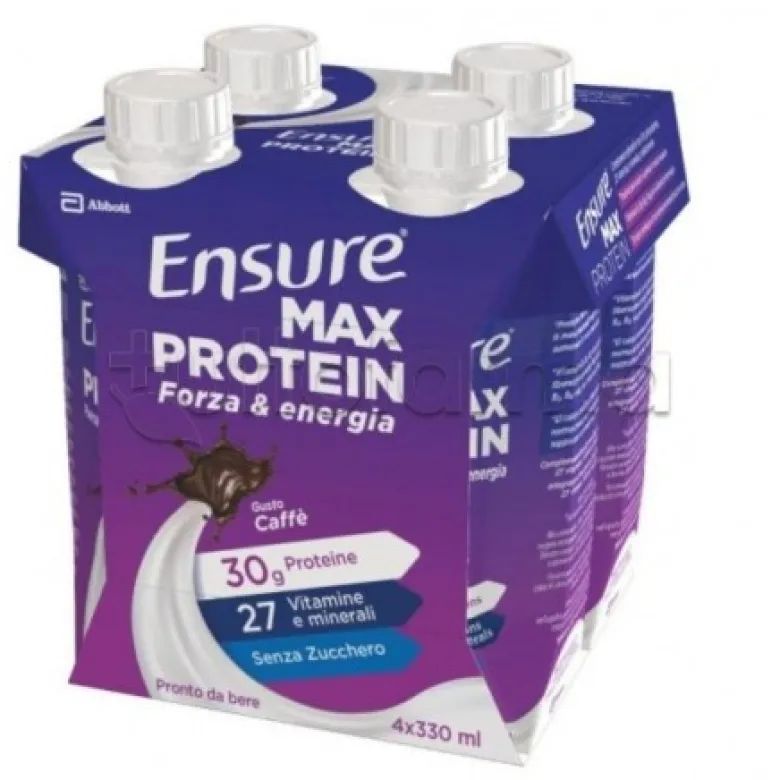 Ensure Max Protein Caffè Integratore Proteico 4 Pezzi x 330ml