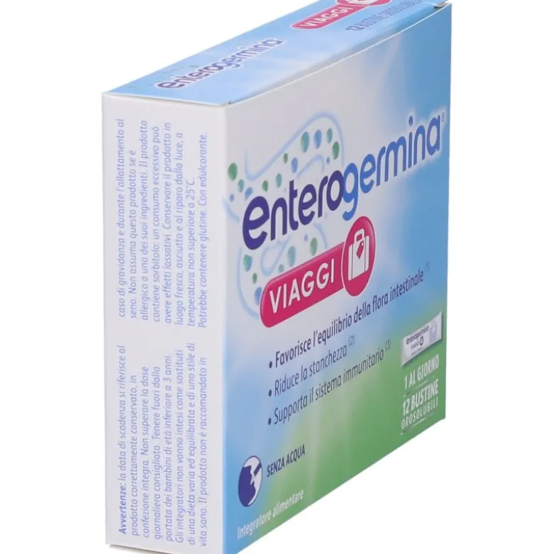 Enterogermina Viaggi Integratore Fermenti Lattici 12 Bustine