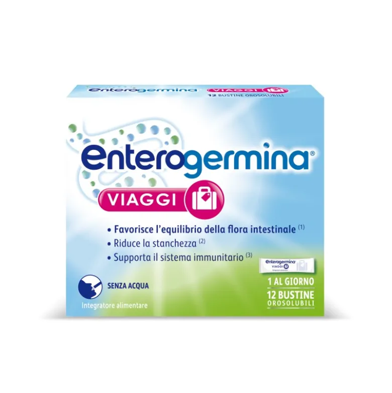 Enterogermina Viaggi Integratore Fermenti Lattici 12 Bustine