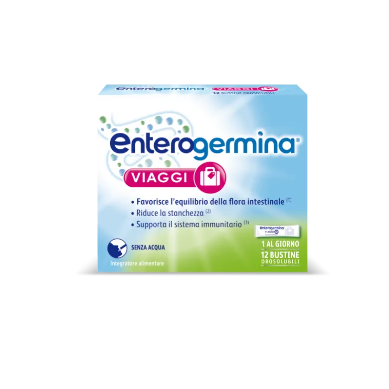 Enterogermina Viaggi Integratore Fermenti Lattici 12 Bustine