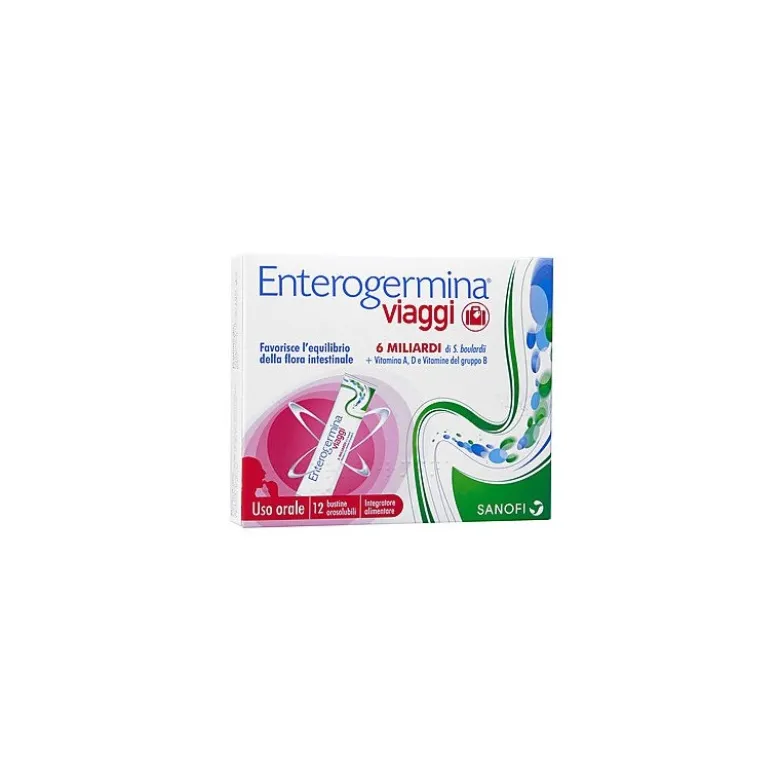 Enterogermina Viaggi Integratore Fermenti Lattici 12 Bustine