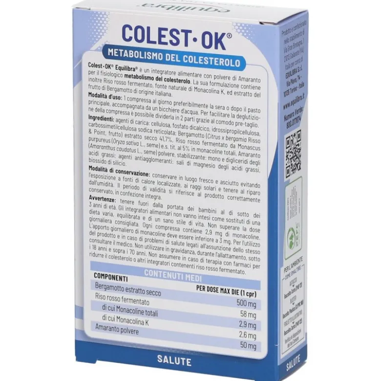Equilibra Colest Ok Integratore per Colesterolo 20 Compresse
