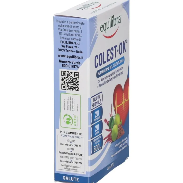 Equilibra Colest Ok Integratore per Colesterolo 20 Compresse
