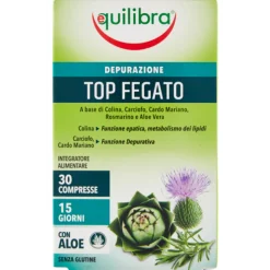 Equilibra Top Fegato con Aloe Integratore per Depurativo per il Fegato 30 Compresse