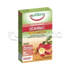 Equilibra Vitamina C 100% Naturale Integratore di Vitamina C 30 Compresse Masticabili