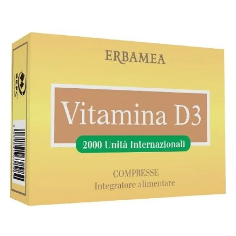 Erbamea Vitamina D3 Integratore per Ossa 90 Compresse