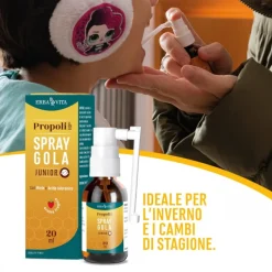 Erba Vita Propoli EVSP Spray Gola per Bambini 20ml Gusto Fragola