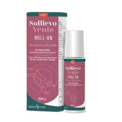 Erba Vita Sollievo Venis Roll On Gel Crema per Gambe Pesanti 60ml