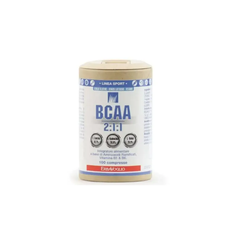 Erbavoglio Bcaa 2 1 1 Integratore di Proteine 100 Compresse