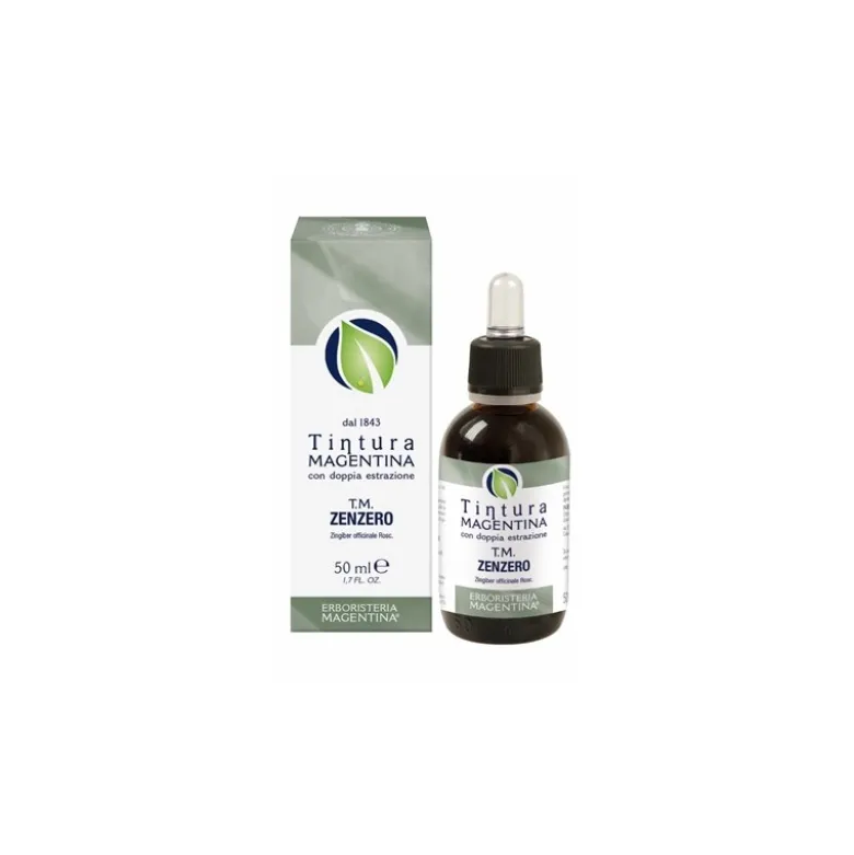 Erboristeria Magentina Zenzero Tintura Magentina per Digestione e Nausea 50 ml