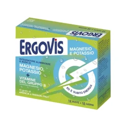 Ergovis Mg+k Vitamine B per Energia e Benessere 12 Bustine