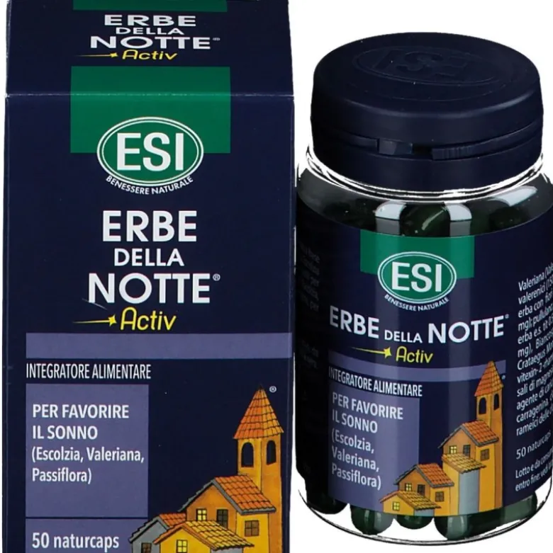 Esi Erbe Della Notte Activ Integratore Sonno Tranquillo 50 Capsule
