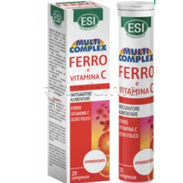 ESI Multicomplex Vitamina C e Ferro 20 Compresse Effervescenti