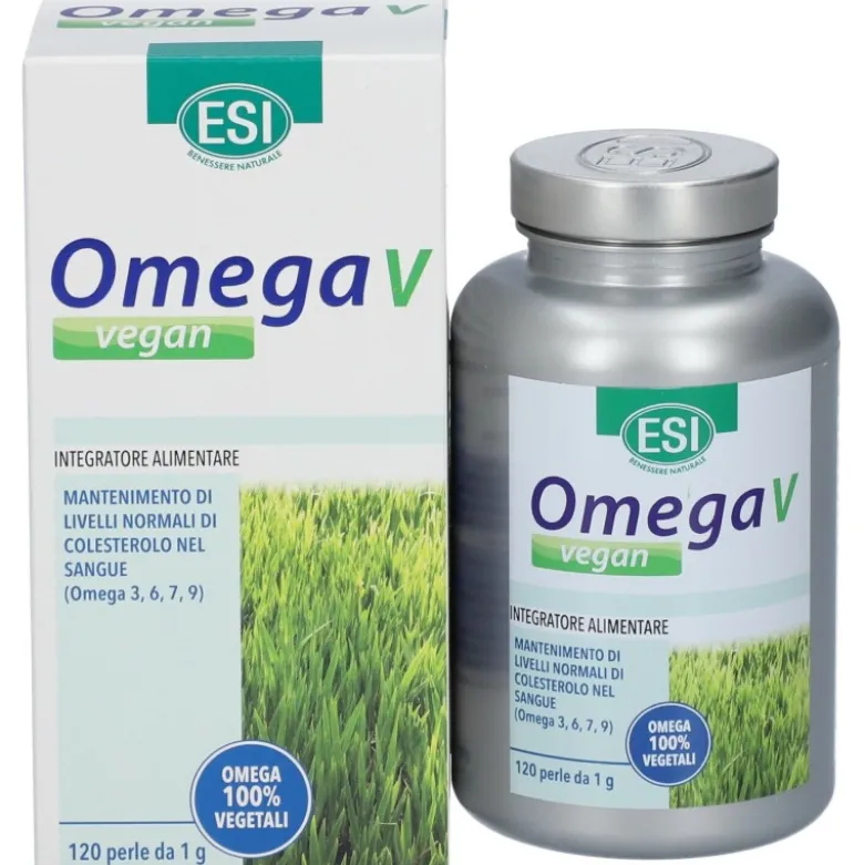 Esi Omega V Vegan Integratore Acidi Grassi 120 Perle Vegetali