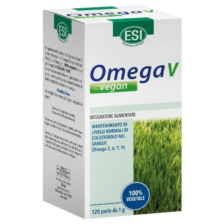 Esi Omega V Vegan Integratore Acidi Grassi 120 Perle Vegetali
