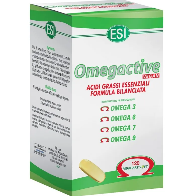 Esi Omega V Vegan Integratore Acidi Grassi 120 Perle Vegetali