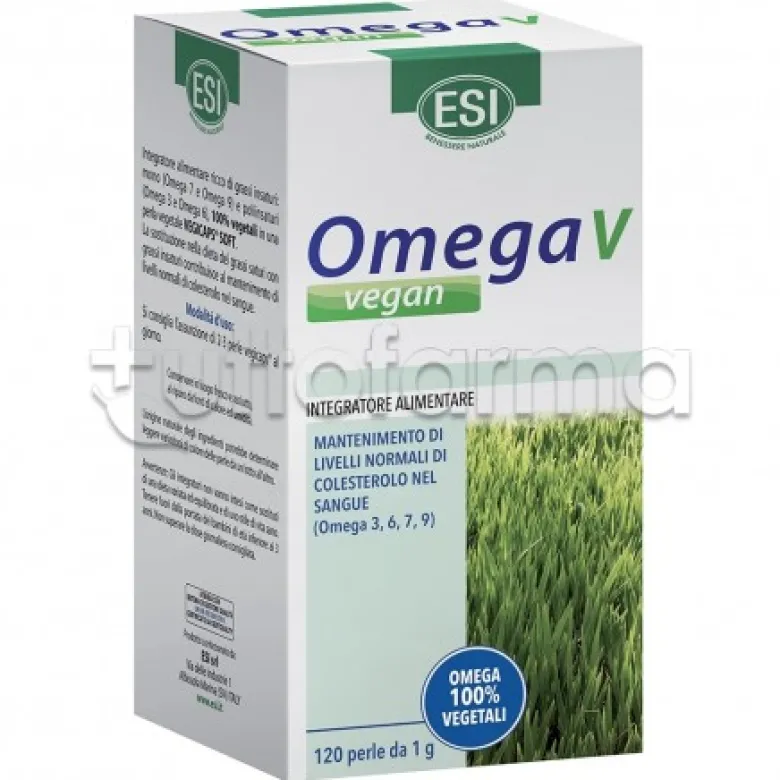Esi Omega V Vegan Integratore Acidi Grassi 120 Perle Vegetali
