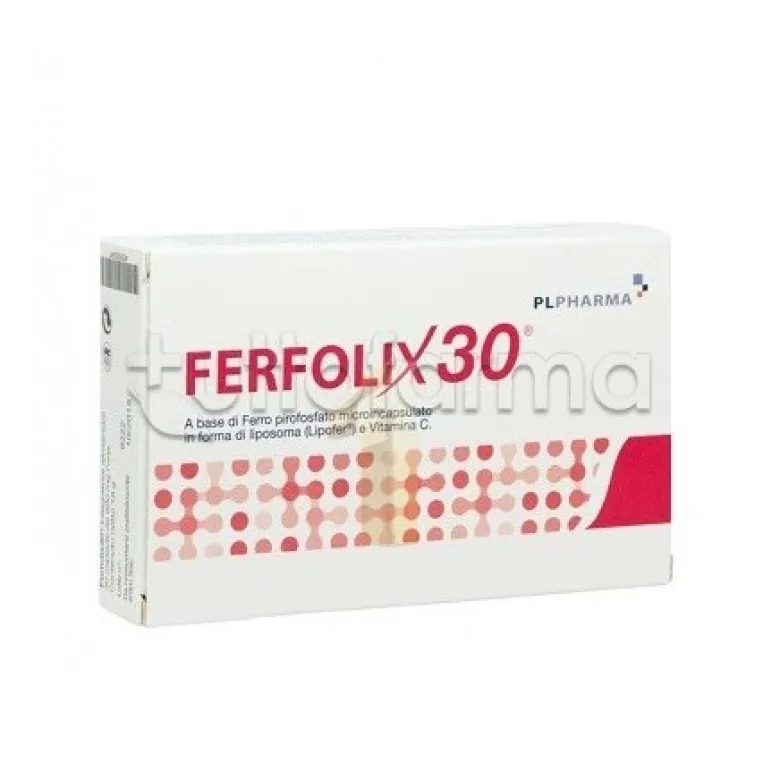 Ferfolix 30 Integratore di Ferro Liposomiale con Vitamina C 30 Capsule