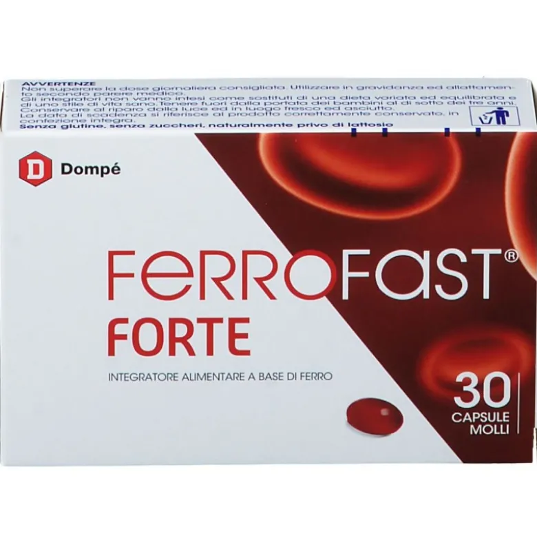 Ferrofast Forte Integratore Ferro Liposomiale 30 Capsule Molli