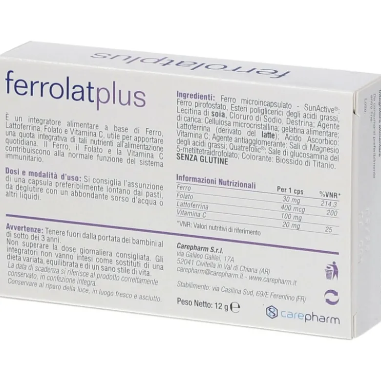 Ferrolat Plus Integratore Alimentare 20 Capsule