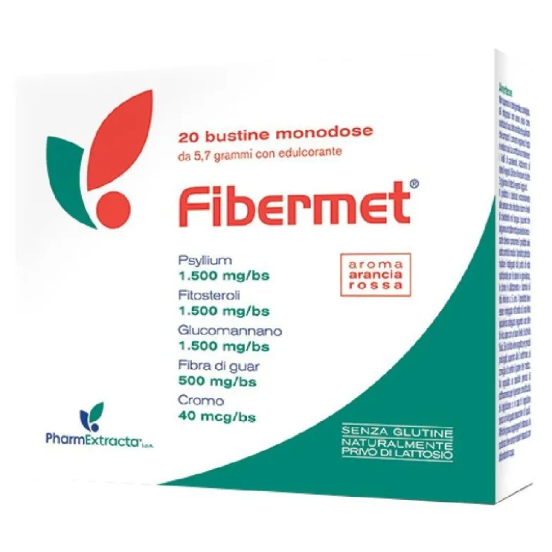 Fibermet Integratore per Dimagrimento e Colesterolo 20 bustine