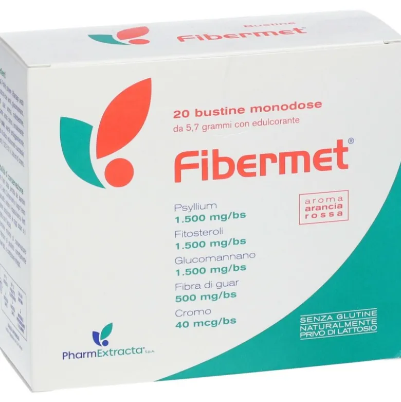 Fibermet Integratore per Dimagrimento e Colesterolo 20 bustine