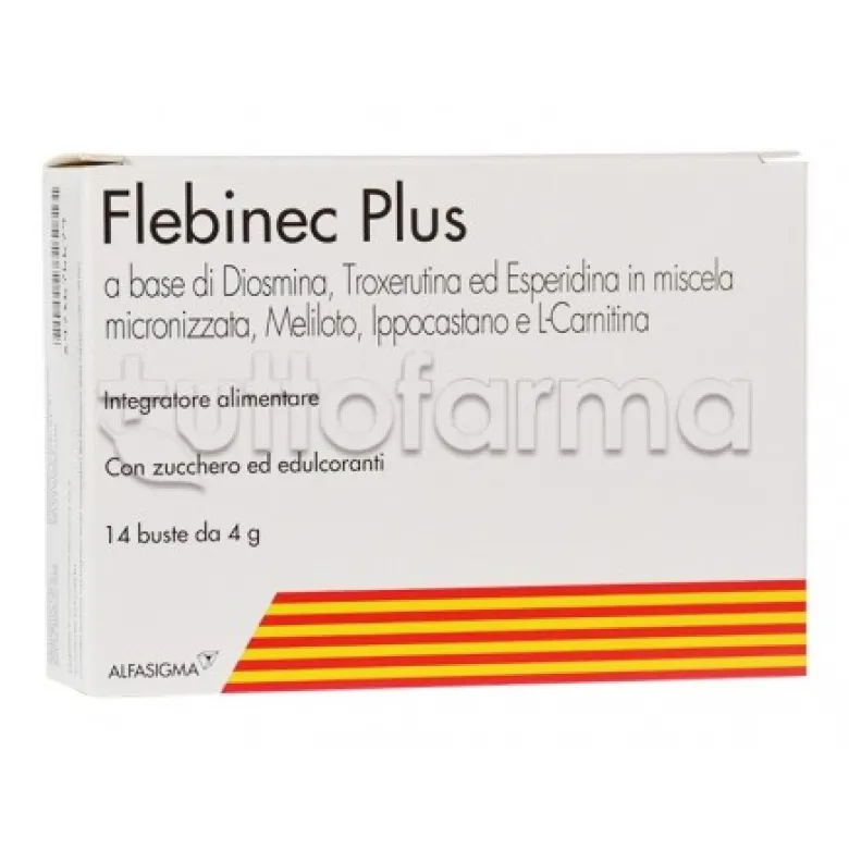 Flebinec Plus Integratore per Gambe e Microcircolo 14 Bustine