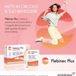 Flebinec Plus Integratore per Gambe e Microcircolo 14 Bustine