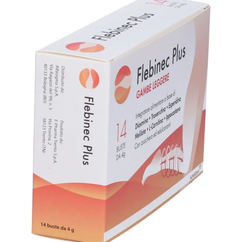 Flebinec Plus Integratore per Gambe e Microcircolo 14 Bustine