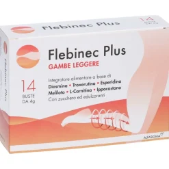 Flebinec Plus Integratore per Gambe e Microcircolo 14 Bustine