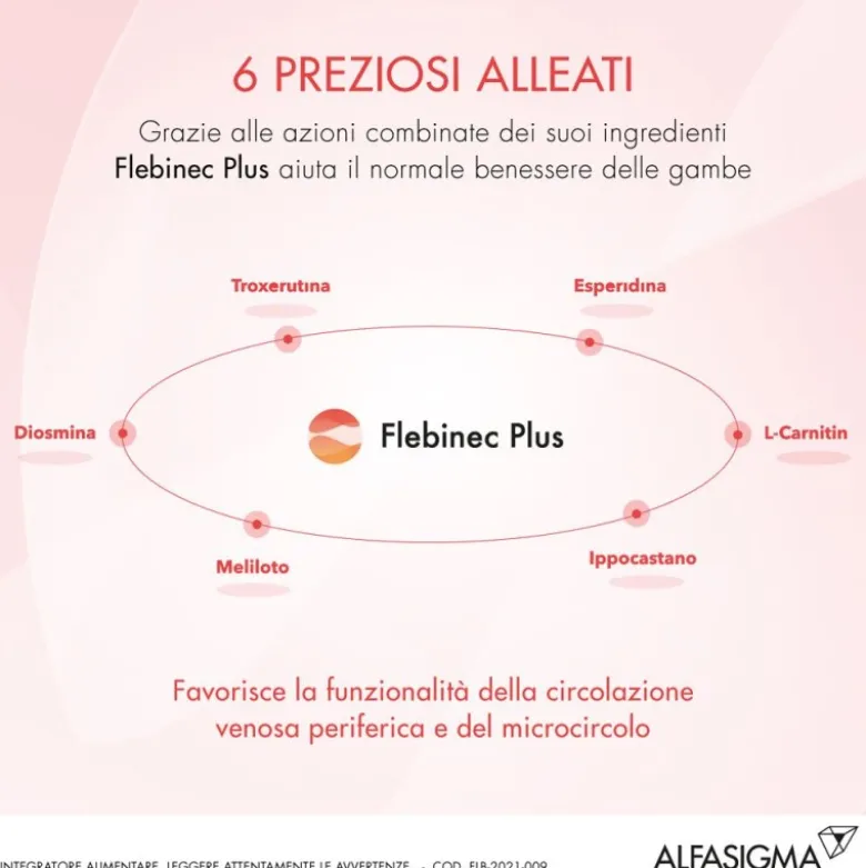 Flebinec Plus Integratore per Gambe e Microcircolo 14 Bustine