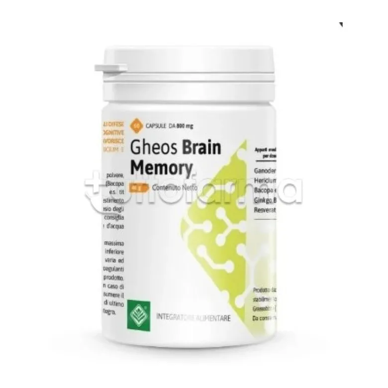 Gheos Brain Memory Integratore per la Memoria 60 Capsule