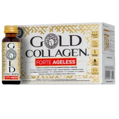 Gold Collagen Forte Plus Ageless Pro-Ageing Collagene Antietà ad Alto Dosaggio 10 Flaconcini 50ml