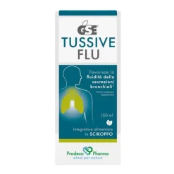 Gse Tussive Flu Sciroppo per Vie Respiratorie e Fluidità Bronchiale con Semi di Pompelmo 150ml