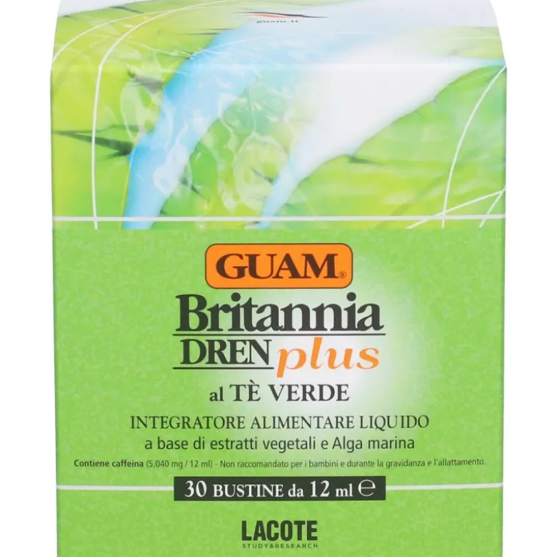 Guam Britannia Dren Plus Integratore Drenante Tè Verde 30 Bustine