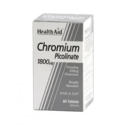 HealthAid Cromo Picolin Integratore Energizzante 60 Compresse