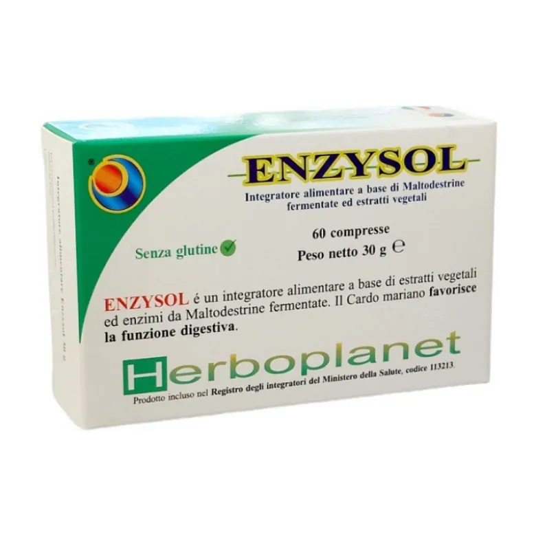 Herboplanet Enzysol Integratore per Digestione 60 Compresse