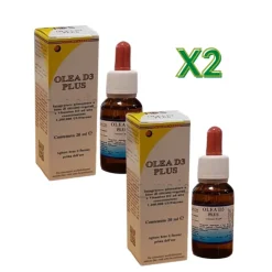 Herboplanet Olea D3 Plus Vitamina D Gocce Integratore Alimentare 20ml - 2 Confezioni