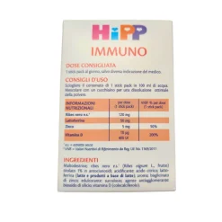 Hipp Immuno Integratore Difese Immunitarie per Bambini 20 Stick