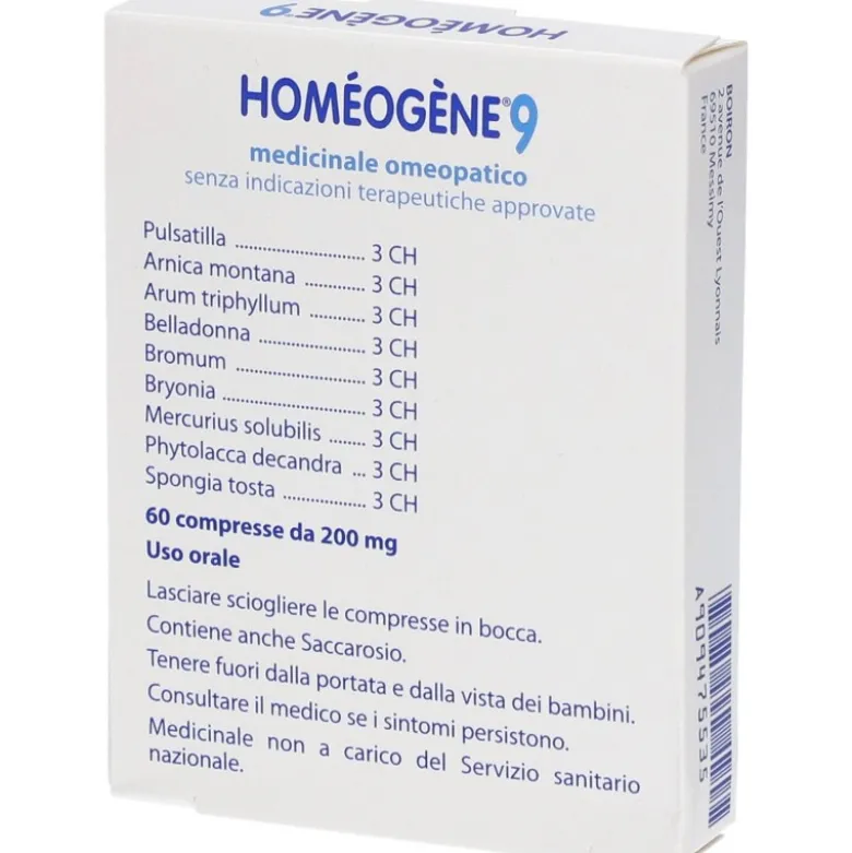 Homeogene 9 Medicinale Omeopatico60 compresse